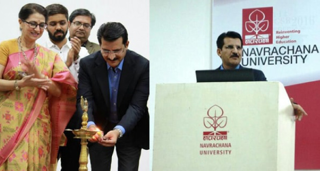 Mr. Maulik Bhansali (CEO,NetWeb) inaugurates “inNUVate 2017” at Navrachna University
