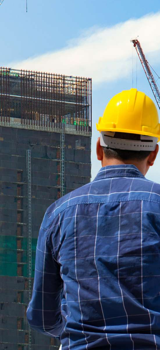 Architect reviewing 3D models on a digital construction platform