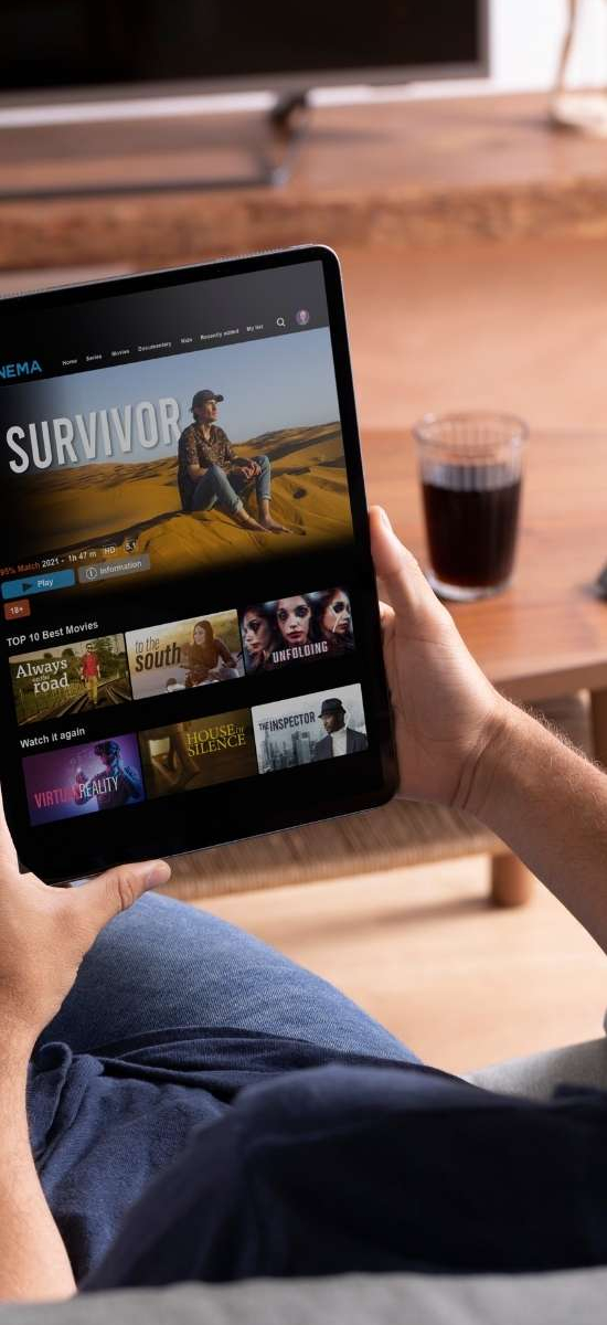 Developer working on interactive gaming interface and media content